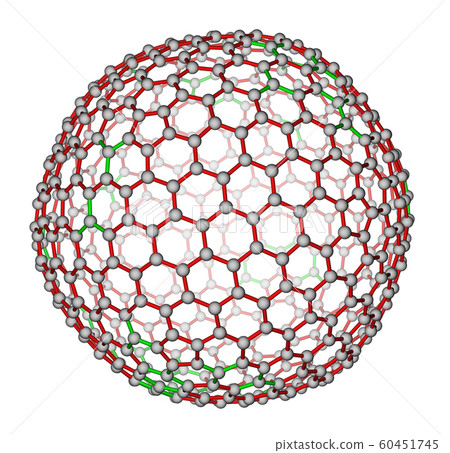 Nanocluster fullerene C540 molecular structure 60451745