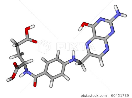 Folic acid sticks molecular model 60451789