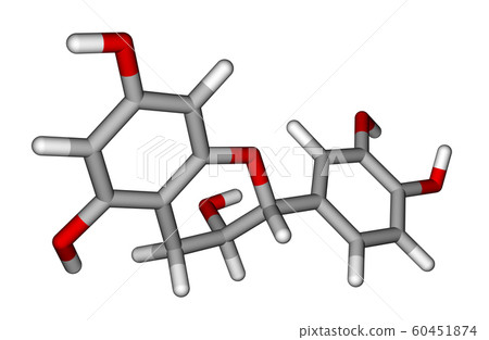 Epicatechin sticks molecular model Epicatechin sticks molecular model 60451874