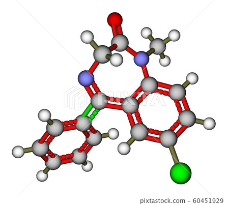 Medication diazepam molecular structure 60451929