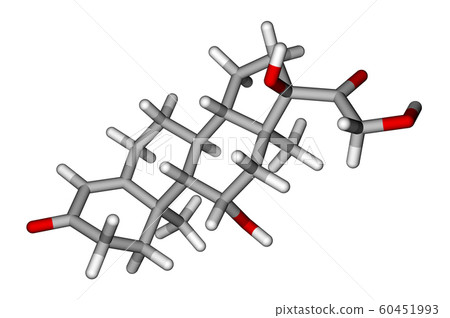 Cortisol sticks molecular model Cortisol sticks molecular model 60451993