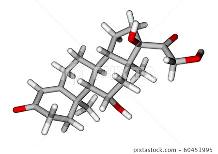 Cortisol sticks molecular model Cortisol sticks molecular model 60451995