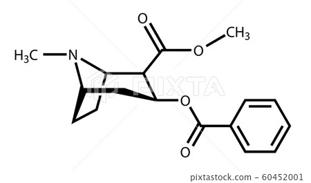 Structural formula of cocaine 60452001