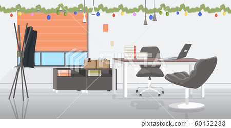 creative workplace empty no people cabinet decorated for christmas celebration modern office interior horizontal creative workplace empty no people cabinet decorated for christmas celebration modern office interior horizontal 60452288