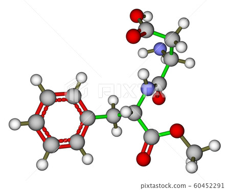 Aspartame molecular model 60452291