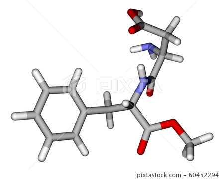Aspartame sticks molecular model Aspartame sticks molecular model 60452294