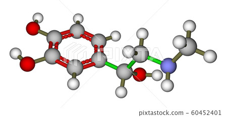 Adrenaline molecular model Adrenaline molecular model 60452401