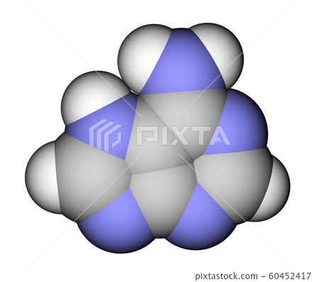 Nucleobase adenine space filling molecular model 60452417