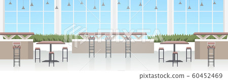 modern cafe interior empty no people restaurant with furniture horizontal 60452469