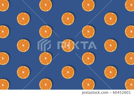 Fruit pattern of fresh bright orange citrus slices 60452601