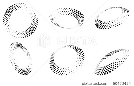 Halftone circle frame, abstract dots logo emblem Halftone circle frame, abstract dots logo emblem 60453434
