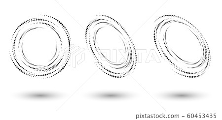 Halftone circle frame, abstract dots logo emblem Halftone circle frame, abstract dots logo emblem 60453435