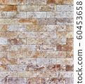 Travertine stone tiled wall texture, masonry 60453658