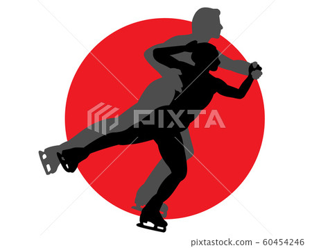 Figure skating pair silhouette Figure skating pair silhouette 60454246