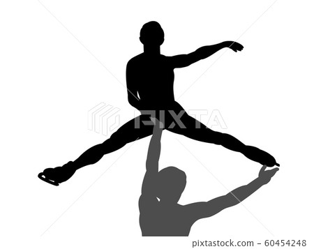 Figure skating pair silhouette Figure skating pair silhouette 60454248