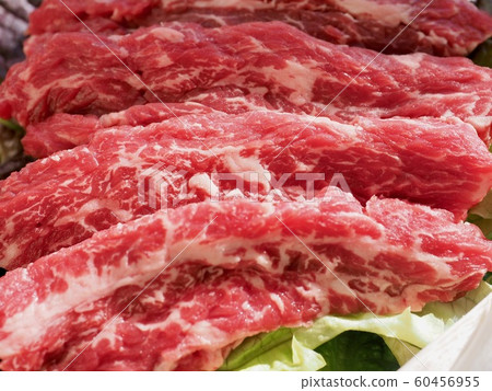 Fresh Korean beef and vegetables, garlic, lettuce, mushrooms Fresh Korean beef and vegetables, garlic, lettuce, mushrooms 60456955