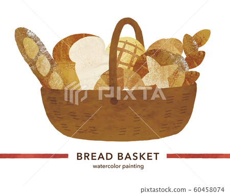 麵包籃水彩 麵包籃水彩 60458074