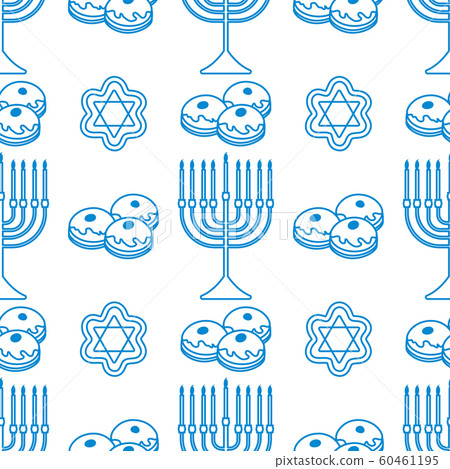 Vector Seamless pattern Hanukkah Jewish holiday 60461195