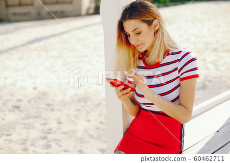Girl on a beach Girl on a beach 60462711