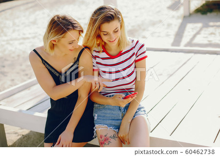 Girls in a park Girls in a park 60462738