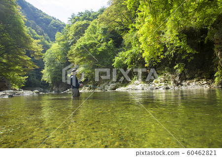 Mountain stream fishing image Male to mountain stream fishing Mountain stream fishing image Male to mountain stream fishing 60462821