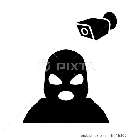 CCTV security camera watching sign icon 60463073