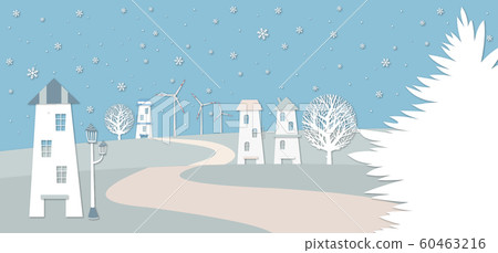 Winter landscape illustration Winter landscape illustration 60463216