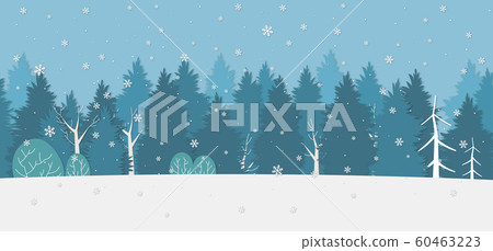 Winter landscape illustration 60463223