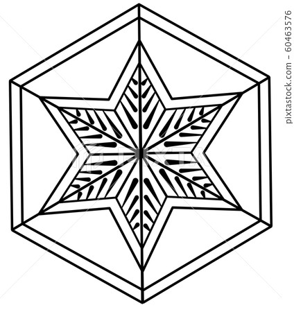 Snow crystal (black) 60463576