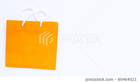 Paper shopping bag on white background. Paper shopping bag on white background. 60464021