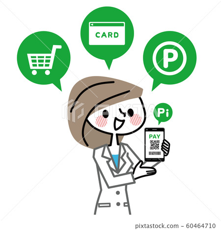 Cashless PAY white coat female 60464710