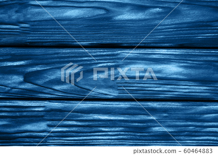 Old  wooden board toned classic blue color 60464883