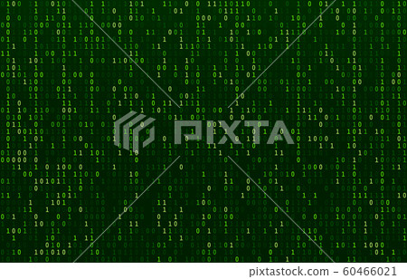 Matrix code stream. Green data codes screen, binary numbers flow and computer encryption row screens abstract vector background Matrix code stream. Green data codes screen, binary numbers flow and computer encryption row screens abstract vector background 60466021