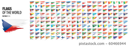 National flags of the countries. Vector illustration on white background National flags of the countries. Vector illustration on white background 60466944