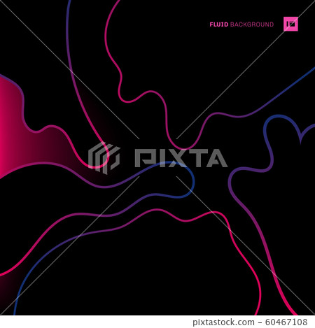 Abstract fluid shapes blue and pink gradient color - Stock Illustration ...