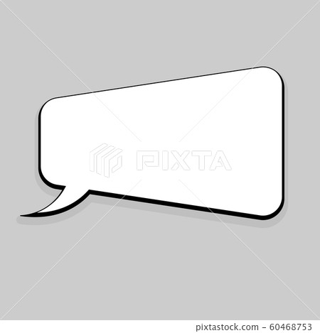 Speech bubble in comic book style. Blank message. Hand drawn doodle 60468753