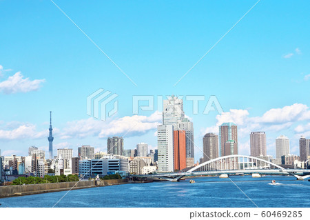 Sky Tree and Tsukiji Ohashi 60469285