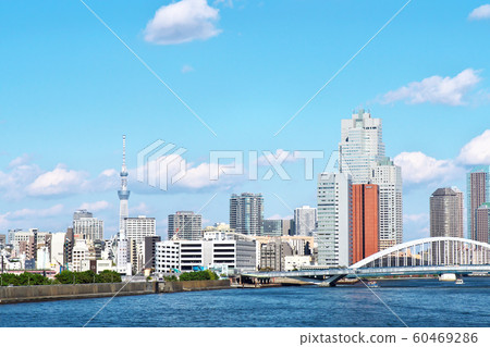 Sky Tree and Tsukiji Ohashi 60469286
