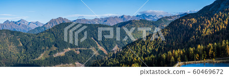 Peaceful autumn Alps mountain view. Reiteralm, 60469672