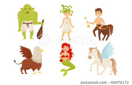 Fairy Magical Creatures From Kids Book Vector Set Fairy Magical Creatures From Kids Book Vector Set 60470172