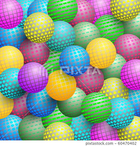 Colorful Balls With Different Shapes On Surface Stock Illustration colorful-balls-with-different-shapes-on-surface-stock-illustration