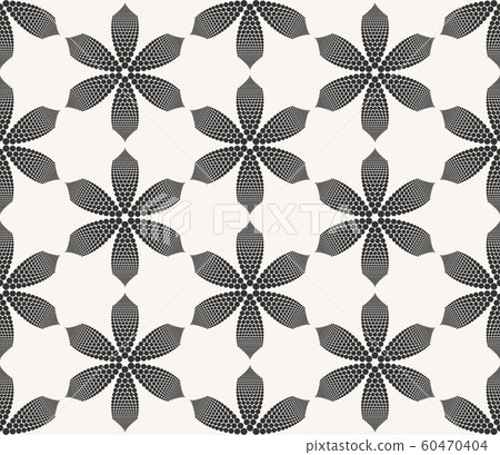 monochrome halftone flower abstract pattern 60470404