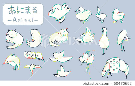 Japanese painting hand-drawn animal illustration_05_02 Japanese painting hand-drawn animal illustration_05_02 60470692