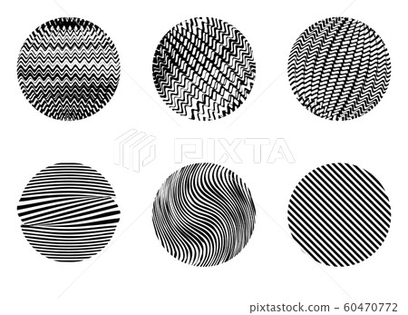 distorted lines in circles. template or background 60470772