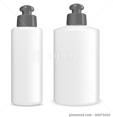 Cosmetic shampoo bottle package. 3d gel container Cosmetic shampoo bottle package. 3d gel container 60471020