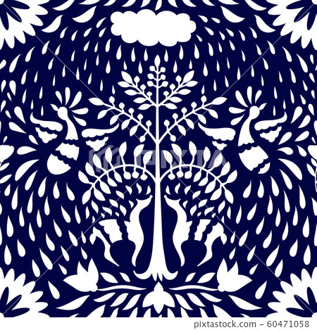 Otomi Style Seamless Pattern 60471058
