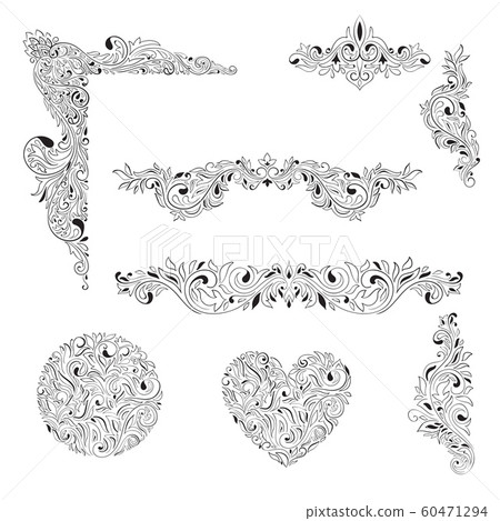 Vector Floral decorative Elements 60471294