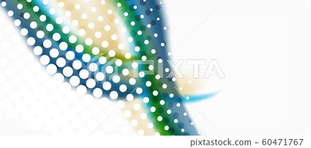 Line wave art illustration on light backdrop. Vector abstract design banner template. Business template 60471767