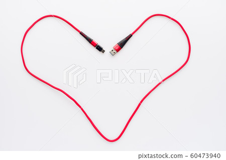 Charging and connection red cable USB to micro Charging and connection red cable USB to micro 60473940