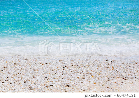 Background texture of Marble Beach stones and waves in Thassos, Greece 60474151